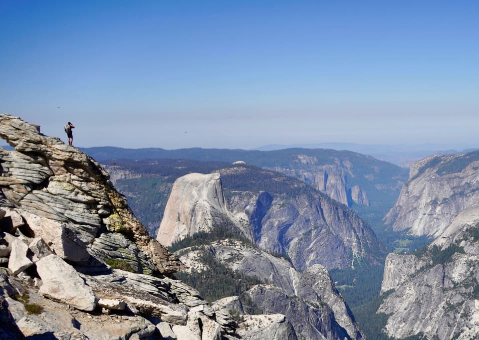 Half Dome and Yosemite Valley from the Clouds Rest ridge